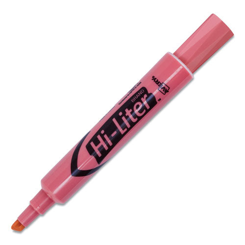 Hi-liter Desk-style Highlighters, Chisel Tip, Light Pink, Dozen, (7749)