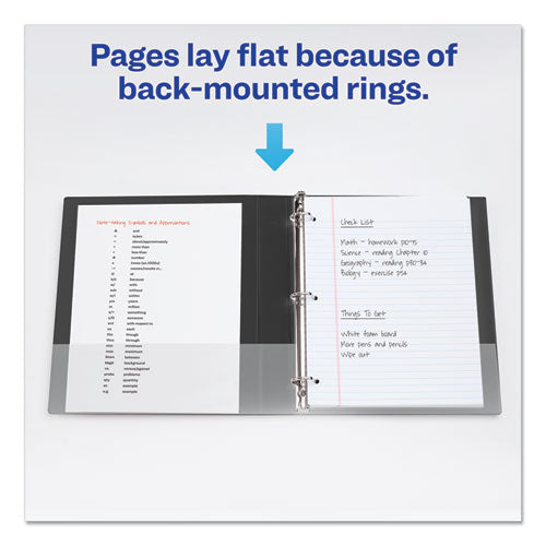 Durable Non-view Binder With Durahinge And Ezd Rings, 3 Rings, 4" Capacity, 11 X 8.5, Black, (7801)