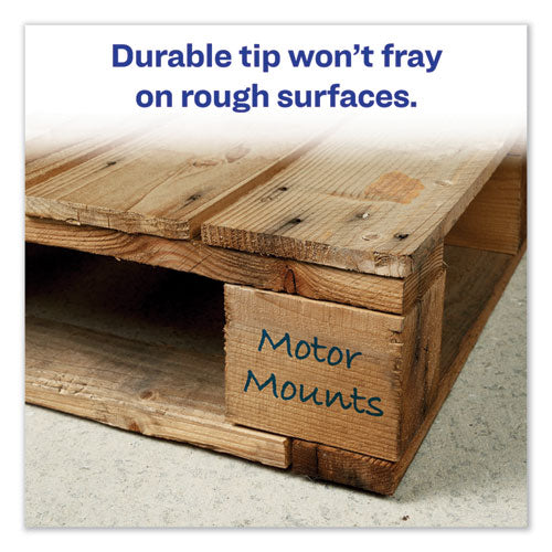 Marks A Lot Regular Desk-style Permanent Marker, Broad Chisel Tip, Green, Dozen, (7885)