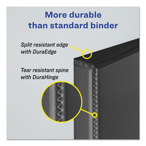 Durable Non-view Binder With Durahinge And Ezd Rings, 3 Rings, 5" Capacity, 11 X 8.5, Black, (7901)