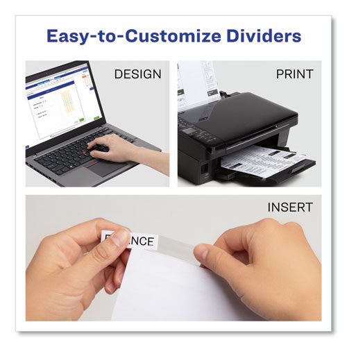 Insertable Big Tab Dividers, 5-tab, Letter
