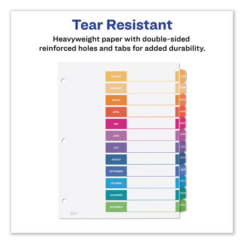 Customizable Toc Ready Index Multicolor Dividers, 12-tab, Letter