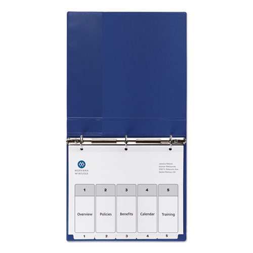 Customizable Toc Ready Index Black And White Dividers, 5-tab, Letter