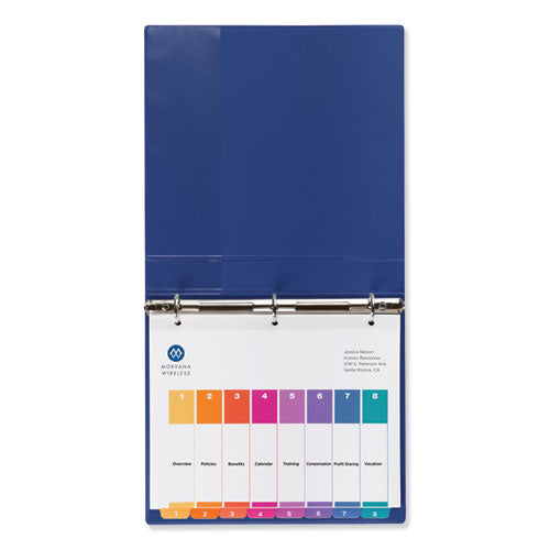 Customizable Toc Ready Index Multicolor Dividers, 8-tab, Letter