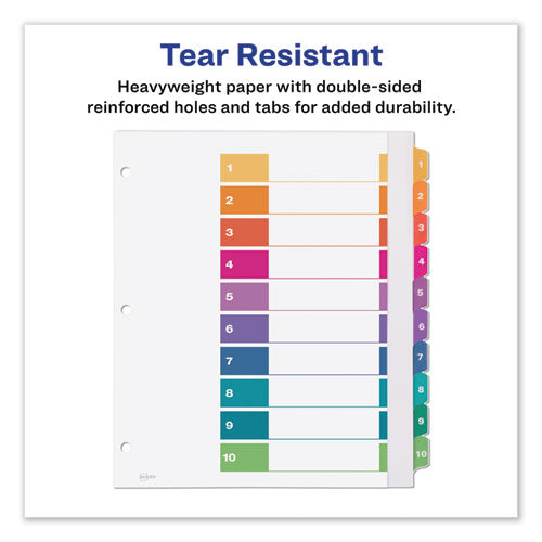 Customizable Toc Ready Index Multicolor Dividers, 10-tab, Letter