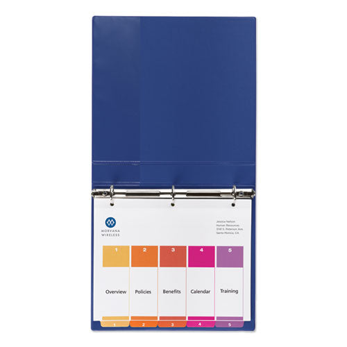 Customizable Toc Ready Index Multicolor Dividers, 5-tab, Letter, 24 Sets