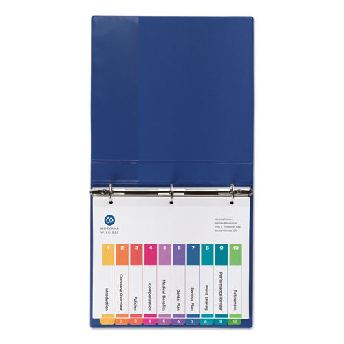 Customizable Toc Ready Index Multicolor Dividers, 10-tab, Letter, 24 Sets