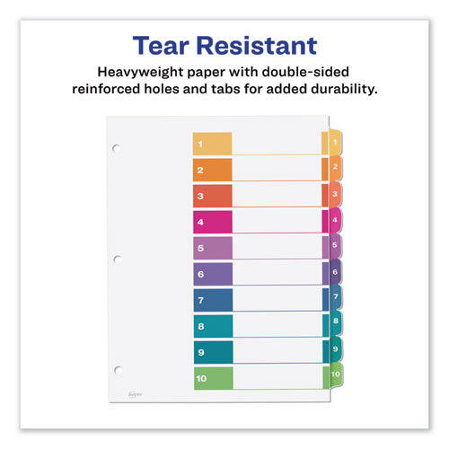 Customizable Toc Ready Index Multicolor Dividers, 10-tab, Letter, 24 Sets