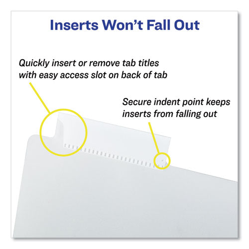 Insertable Big Tab Dividers, 5-tab, 11 1-8 X 9 1-4