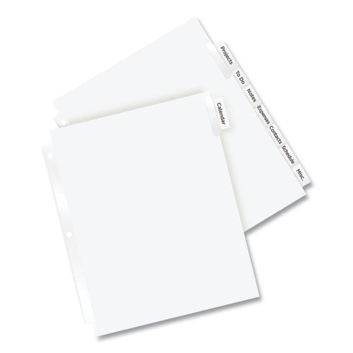 Insertable Big Tab Dividers, 8-tab, 11 1-8 X 9 1-4