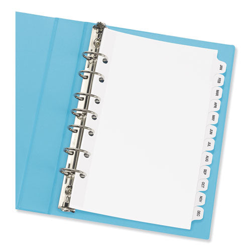 Preprinted Tab Dividers, 12-tab, 8.5 X 5 1-2