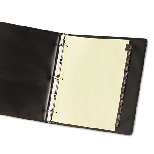 Preprinted Red Leather Tab Dividers W-clear Reinforced Edge, 12-tab, Ltr