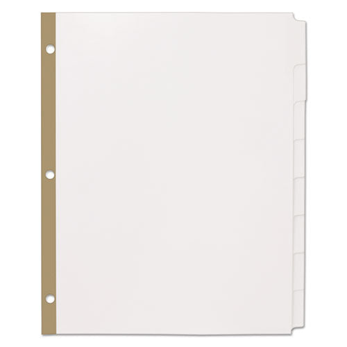 Index Dividers With White Labels, 8-tab, 11.5 X 9.75, White, 25 Sets