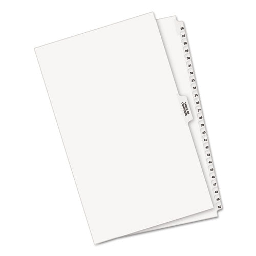 Preprinted Legal Exhibit Side Tab Index Dividers, Avery Style, 26-tab, 26 To 50, 14 X 8.5, White, 1 Set