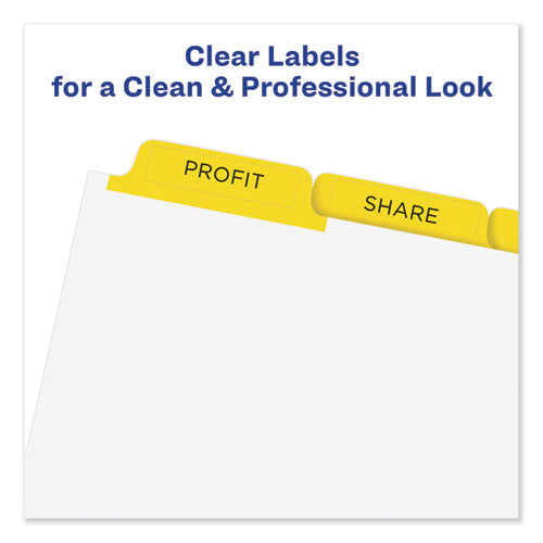 Print And Apply Index Maker Clear Label Dividers, 5 Color Tabs, Letter, 5 Sets