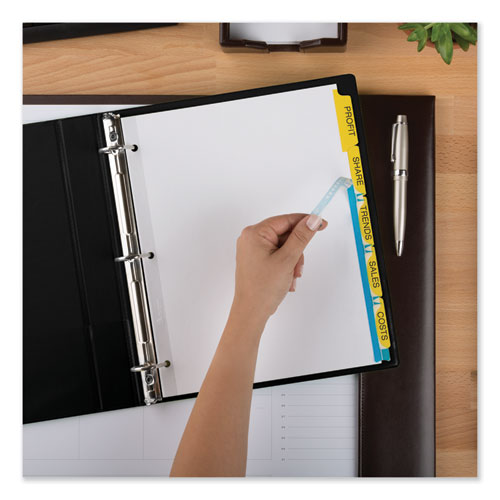 Print And Apply Index Maker Clear Label Dividers, 5 Color Tabs, Letter, 5 Sets