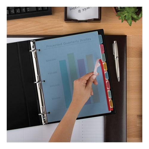 Print And Apply Index Maker Clear Label Plastic Dividers With Printable Label Strip, 8-tab, 11 X 8.5, Translucent, 1 Set