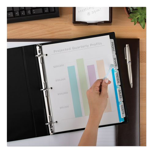 Print And Apply Index Maker Clear Label Plastic Dividers With Printable Label Strip, 5-tab, 11 X 8.5, Translucent, 1 Set