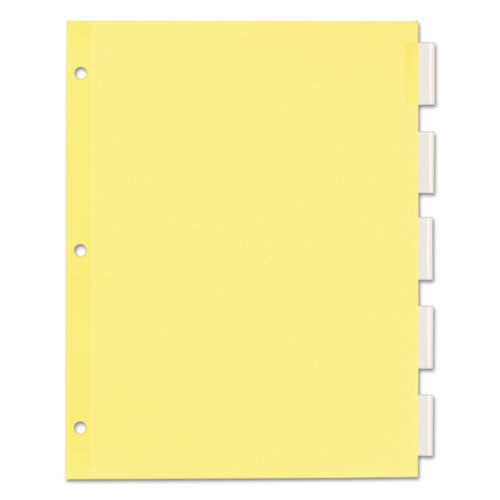 Plastic Insertable Dividers, 5-tab, Letter