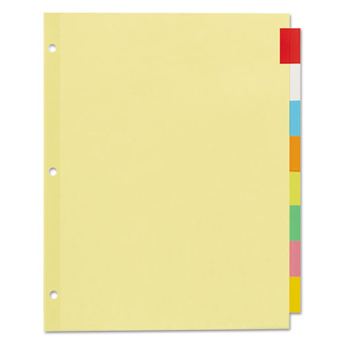 Plastic Insertable Dividers, 8-tab, Letter