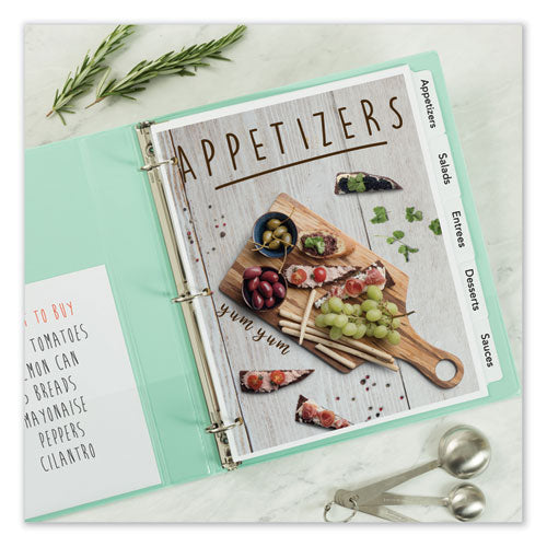 Customizable Print-on Dividers, Letter, 5-tabs-set, 25 Sets-pack