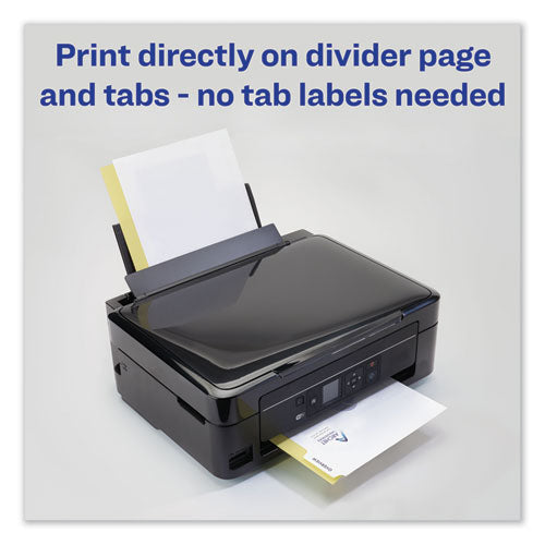 Customizable Print-on Dividers, Letter, 5-tabs-set, 25 Sets-pack