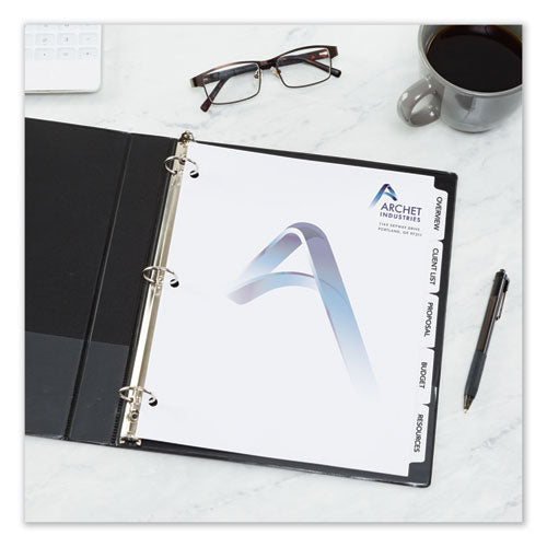 Customizable Print-on Dividers, Letter, 5-tabs-set, 25 Sets-pack