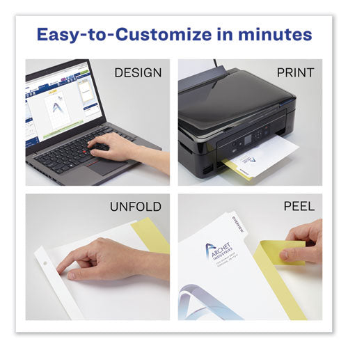 Customizable Print-on Dividers, 8-tab, Letter, 5 Sets