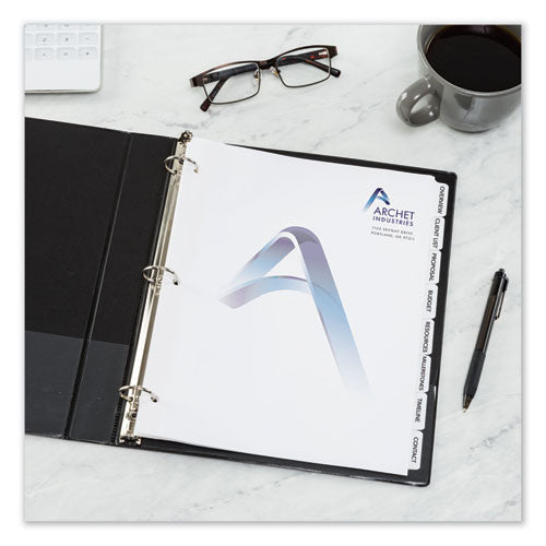 Customizable Print-on Dividers, 8-tab, Letter, 25 Sets