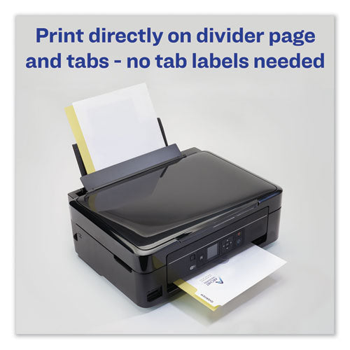 Customizable Print-on Dividers, 8-tab, Letter, 25 Sets