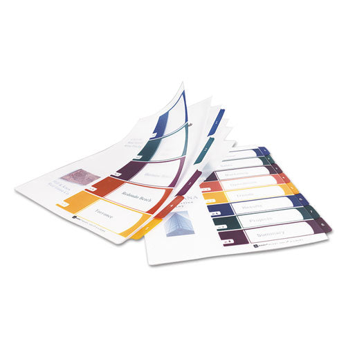 Customizable Table Of Contents Ready Index Dividers With Multicolor Tabs, 15-tab, 1 To 15, 11 X 8.5, Translucent, 1 Set