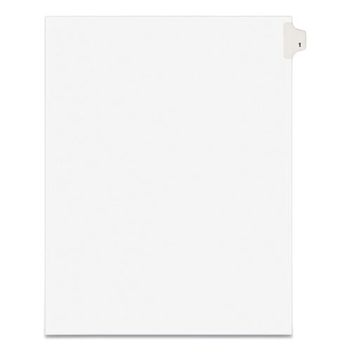 Preprinted Legal Exhibit Side Tab Index Dividers, Avery Style, 10-tab, 1, 11 X 8.5, White, 25-pack