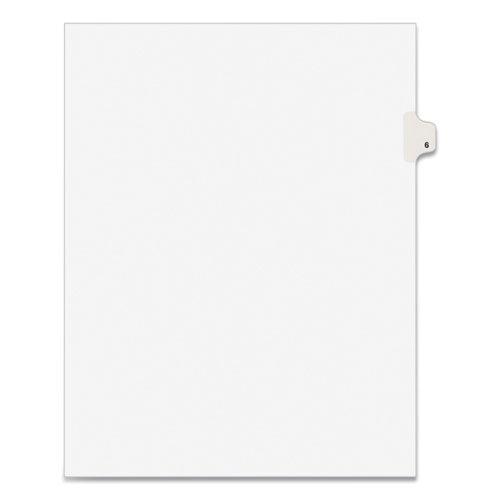 Preprinted Legal Exhibit Side Tab Index Dividers, Avery Style, 10-tab, 6, 11 X 8.5, White, 25-pack