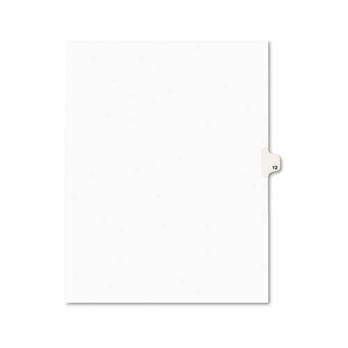 Preprinted Legal Exhibit Side Tab Index Dividers, Avery Style, 10-tab, 12, 11 X 8.5, White, 25-pack