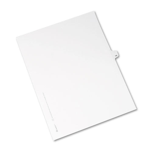 Preprinted Legal Exhibit Side Tab Index Dividers, Avery Style, 10-tab, 14, 11 X 8.5, White, 25-pack