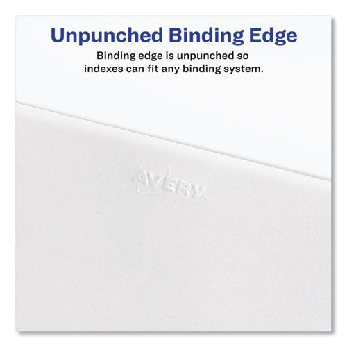 Avery-style Preprinted Legal Bottom Tab Divider, Exhibit B, Letter, White, 25-pk