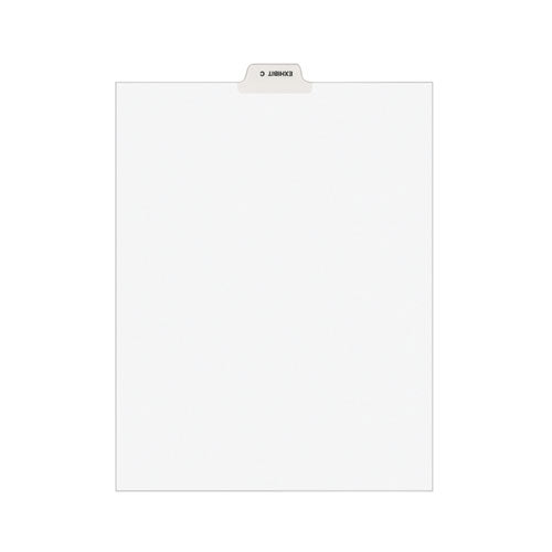 Avery-style Preprinted Legal Bottom Tab Divider, Exhibit C, Letter, White, 25-pk