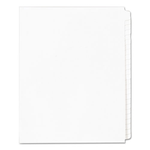 Blank Tab Legal Exhibit Index Divider Set, 25-tab, Letter, White, Set Of 25