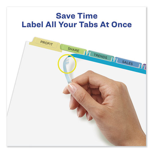 Print And Apply Index Maker Clear Label Dividers, 5 Color Tabs, Letter, 5 Sets