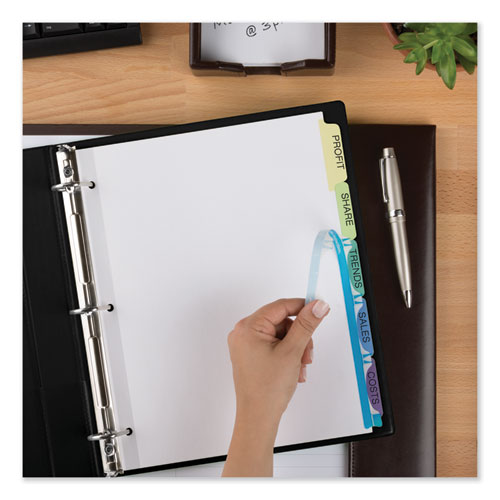Print And Apply Index Maker Clear Label Dividers, 5 Color Tabs, Letter, 25 Sets