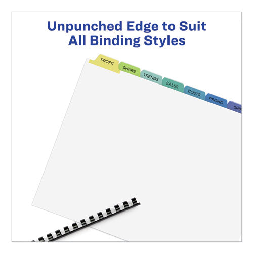 Print And Apply Index Maker Clear Label Unpunched Dividers, 8-tab, Ltr, 25 Sets