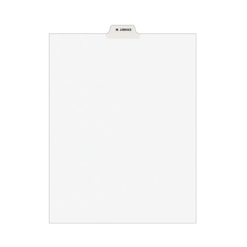 Avery-style Preprinted Legal Bottom Tab Dividers, Exhibit M, Letter, 25-pack