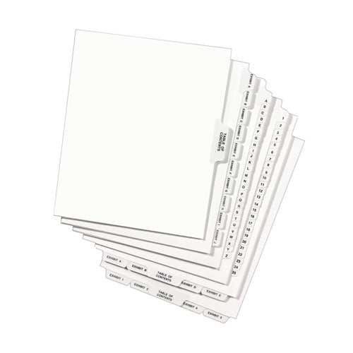 Avery-style Preprinted Legal Bottom Tab Dividers, Exhibit Y, Letter, 25-pack