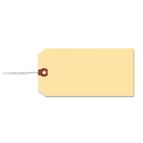 Double Wired Shipping Tags, 13pt. Stock, 2 3-4 X 1 3-8, Manila, 1,000-box