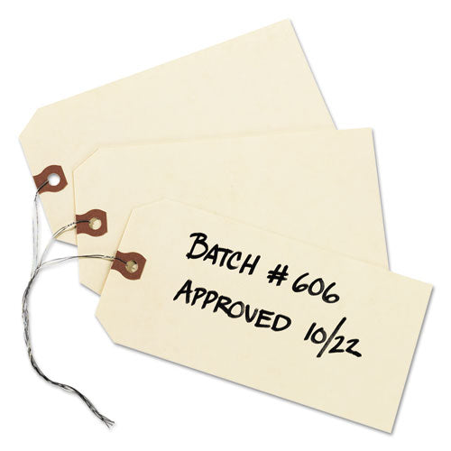 Double Wired Shipping Tags, 13pt. Stock, 3 1-4 X 1 5-8, Manila, 1,000-box
