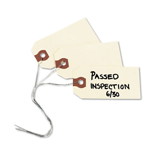 Double Wired Shipping Tags, 13pt. Stock, 3 1-4 X 1 5-8, Manila, 1,000-box