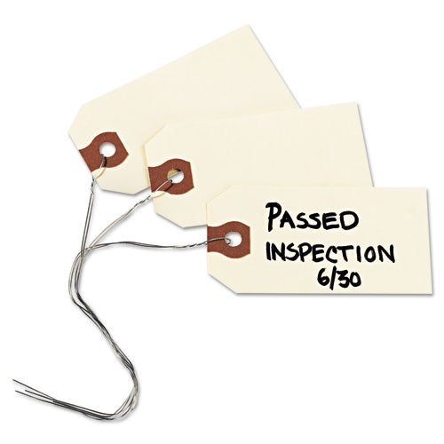 Double Wired Shipping Tags, 13pt. Stock, 3 1-4 X 1 5-8, Manila, 1,000-box