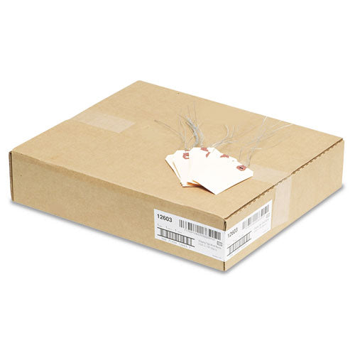 Double Wired Shipping Tags, 13pt. Stock, 3 3-4 X 1 7-8, Manila, 1,000-box