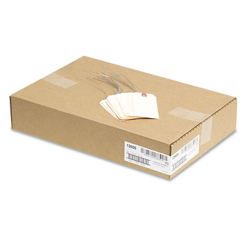 Double Wired Shipping Tags, 13pt. Stock, 4 3-4 X 2 3-8, Manila, 1,000-box