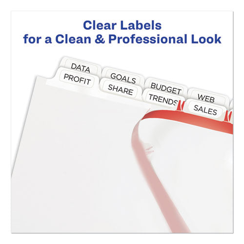 Index Maker Print & Apply Clear Label Double Column Dividers, 16-tab, Letter
